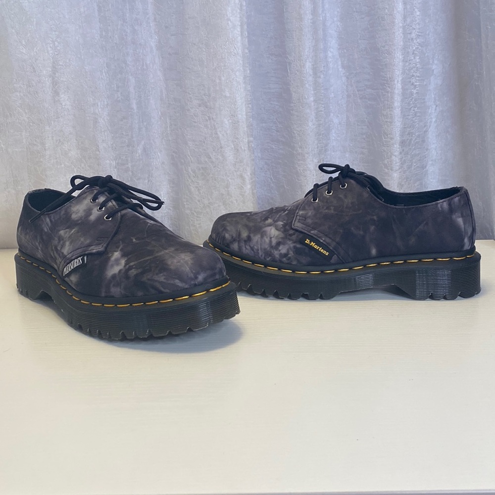 Dr Martens X Pleasures Collab 1461 BEX Shoes LIMITED Size 7 Tie-Dyed